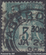FRANCE CLASSIQUE : SAGE N° 75 RARE OBLITERATION ABERDEEN ECOSSE - 1876-1898 Sage (Tipo II)