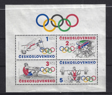 CZECHOSLOVAKIA 1984 Mi 2782-5 - Bl.60 Yv BF 64 MNH**  Sheet International Olypic Games In Los Angeles - Nuevos