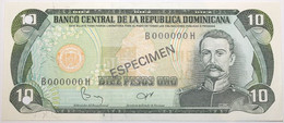 Dominicaine (Rép.) - 10 Pesos Oro - 1982 - PICK 119b.3s - NEUF - Dominicaine