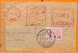 99477 - ROMANIA - Postal History - Revenue TAX Stamp On TELEGRAM WRAPPER  1947 - Telegrafi