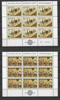 YOUGOSLAVIE - EUROPA  1981 - MINIFEUILLE YT N° 1769/1770 ** MNH - FOLKLORE / CHEVAUX - Hojas Y Bloques