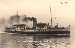 P.S. MARCHIONESS Of LORNE * Carte Photo * Bateau Commerce Paquebot Cargo * Compagnie Société Maritime - Cargos