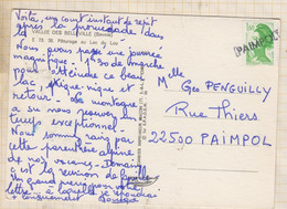 22C1206 AU DOS CP VALLEE DES BELLEVILLE CACHET EN LIGNE LINEAIRE PAIMPOL  2 SCANS - Otros & Sin Clasificación