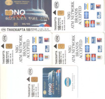 Greece-National Bank/Ethnocash Set Of 5 Cards,tirage 34.000,08/1998,used - Grèce