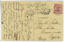 P0262 -  FRANCE Postoffice In CHINA - Postal HISTORY: POSTCARD To ITALY  1913 - Covers & Documents