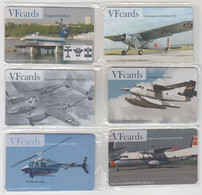GREECE - Airplanes, Set Of 6 VF Promotion Prepaid Cards(Sample), Tirage 450, Exp.date 31/03/11, Mint - Grèce