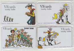 GREECE - Lucky Luke, Set Of 4 VF Promotion Prepaid Cards(Sample), Tirage 450, Exp.date 30/09/11, Mint - Grèce