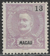 Macau Macao – 1898 King Carlos 13 Avos Mint Stamp - Ungebraucht