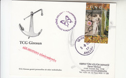 1998 MARINA MILITARE TURCHIA+Biglietto POSTALE L.85 A TURCHIA+Timbro Con FARFALLA+ANCORA-O496 - Brieven En Documenten