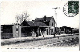 Marseille En Beauvaisis Oise Intérieur Gare Animé 1907 état Superbe - Marseille-en-Beauvaisis