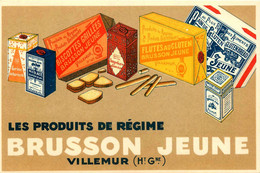 Villemur * Cpa Pub Publicité BRUSSON JEUNE * Produits De Régime Gluten Biscuits * Publicitaire Illustrateur Alimentation - Other & Unclassified