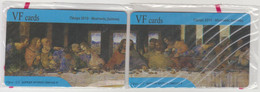 GREECE - The Last Supper,Painting/Da Vinci,Puzzle 2 VF Promotion Prepaid Cards(Sample),tirage 450,exp.date 30/09/10,mint - Grèce