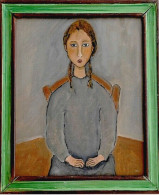 MODIGLIANI Portrait De Jeune Fille - Huiles