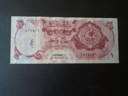 27 - QATAR P1a 1 Riyal   1973  F+ - Qatar