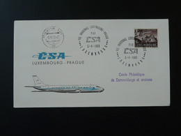 Lettre Premier Vol First Flight Cover Luxembourg Prague Praha CSA Czech Airlines 1969 - Cartas & Documentos