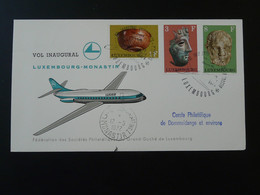 Lettre Premier Vol First Flight Cover Luxembourg Monastir Luxair 1972 - Briefe U. Dokumente