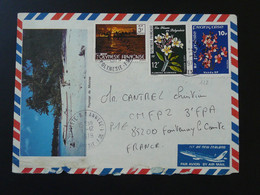 Lettre Par Avion Air Mail Cover Cocotier Papeete Annexe 1 Polynesie 01/12/1979 - Briefe U. Dokumente