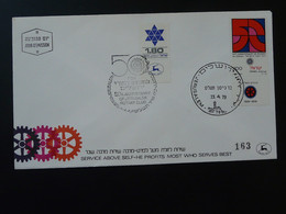 FDC Rotary Club Jerusalem Israel 1979 - Rotary, Lions Club
