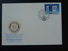 Lettre Cover Conference Rotary Zikhron Yaaqov Israel 1988 (ex 2) - Brieven En Documenten