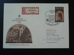 Entier Postal Recommandé Registered Stationery Leipziger Messe DDR 1988 - Umschläge - Gebraucht