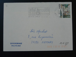 La Porte Neuve Sur Lettre On Cover Flamme Hippocampe Seahorse Monaco 1993 - Briefe U. Dokumente