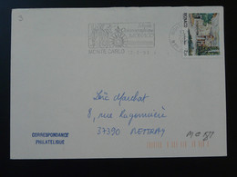 La Porte Neuve Sur Lettre On Cover Flamme Hippocampe Seahorse Monaco 1993 - Storia Postale