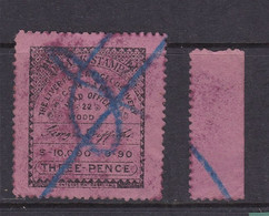 GB Parcel 'Frank Stamp'  Liverpool 3d Black On Pink. - Fiscales