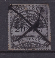 GB Parcel 'Frank Stamp'  Liverpool 6d Black On Blue Poor Condition - Fiscales