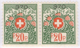 Schweiz Portofreiheit Zu#13A Paar ** Postfrisch 20 Rp. Gr#370 Frauenverein - Franquicia