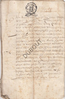 HAMME-MILLE/Beauvechain - Notarisakte - 1712 - Goedenisse Van Een Stuk Grond Aan Lambrecht Meys   (V1162) - Manuscrits