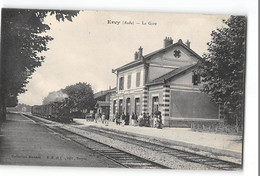 CPA 10 Ervy La Gare Le Train - Ervy-le-Chatel