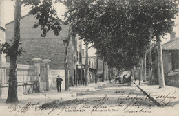 CARTE POSTALE ORIGINALE ANCIENNE : MONTBRISON AVENUE DE LA GARE EN 1918  ANIMEE LOIRE (42) - Montbrison