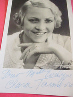 Portrait D'Artiste/ Clara TAMBOUR//Chanteuse Et Actrice //Disques ODEON/Editions PI/vers  1950       PA299 - Famous People