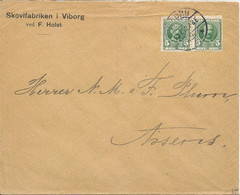 Denmark Cover Viborg 10-1-1912 (Skovlfabrikken I Viborg V. F. Holst) - Cartas & Documentos