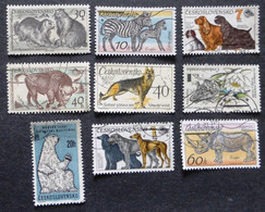 Selection Of Used/Cancelled Stamps From Czechoslovakia Wild & Domestic Animals. No DC-452 - Usati