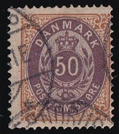 Danemark N°28a - Bistre Et Violet - Oblitéré - TB - Used Stamps