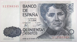 Espagne - 500 Pesetas - 1979 - PICK 157a.3 - NEUF - [ 4] 1975-…: Juan Carlos I.