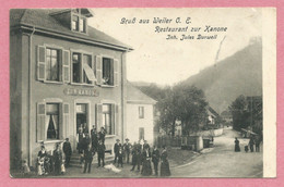 68 - GRUSS Aus WEILER Bei THANN - WILLER Sur THUR - Restaurant Zur Kanone - Jules DURWELL - Autres Communes