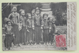 AM18 INDO CHINA BELLE CARTE   1906 PETIT BUREAU LAO KAY  POUR PARIS FRANCE  +AFFRANCH. INTERESSANT - Briefe U. Dokumente