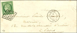 Grille / N° 2 Superbe Marge (timbre Décollé Pour Expertise) Càd PARIS (60) Sur Lettre Avec Texte Adressée Localement. 18 - 1849-1850 Cérès