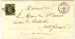 Grille / N° 3 Belle Marge Càd T 15 PENNE (45) Sur Lettre Pour St Aurins. 1849. - SUP. - 1849-1850 Ceres
