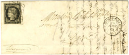 Grille / N° 3 Belle Marge Càd T 15 LAROQUE-TIMBAUT (45) Sur Lettre Pour Agen. 1849. - TB / SUP. - R. - 1849-1850 Ceres