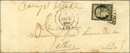 Grille / N° 3 (def) Càd T 14 CAEN (13) 2 OCT. 1850 Sur Lettre Insuffisamment Affranchie Taxée 0,5 Et Rare Mention Manusc - 1849-1850 Cérès