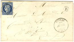 Grille / N° 4 Càd T 14 LAYRAC (45) B Rur B, Sur Lettre Avec Texte Daté De Sauveterre Pour St Genie De Saintonge. 1851. - - 1849-1850 Ceres
