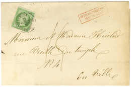 Càd LA MAISON BLANCHE 60 / N° 20 Sur Imprimé Complet Insuffisamment Affranchi, Adressé à Paris. Au Recto, Griffe Encadré - 1862 Napoléon III.