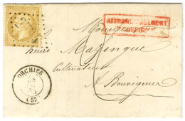 GC 2734 / N° 21 Càd T 15 ORCHIES (57) Sur Lettre Territoriale Insuffisamment Affranchie Pour Marchiennes. Au Recto, Grif - 1862 Napoléon III.