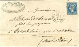 Etoile 23 (variété Tronquée) / N° 22 Càd PARIS / R. DU Fg ST ANTOINE. 1864. - TB / SUP. - R. - 1862 Napoléon III.