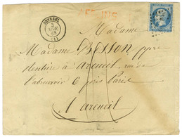 GC 3402 / N° 22 Càd T 15 SEYSSEL (1) Sur Lettre Territoriale Insuffisamment Affranchie Pour Arcueuil. Au Recto, Griffe R - 1862 Napoleon III