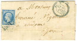 GC Bleu 4581 / N° 22 Càd T 22 Bleu BUZET (45) Sur Lettre Pour Condom. 1866. - TB / SUP. - R. - 1862 Napoleon III