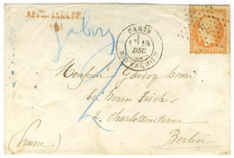 Etoile 4 / N° 23 Càd PARIS / R. D'ENGHIEN Sur Lettre Insuffisamment Affranchie Pour Berlin. Au Recto, Griffe Rouge AFFt  - 1862 Napoleon III